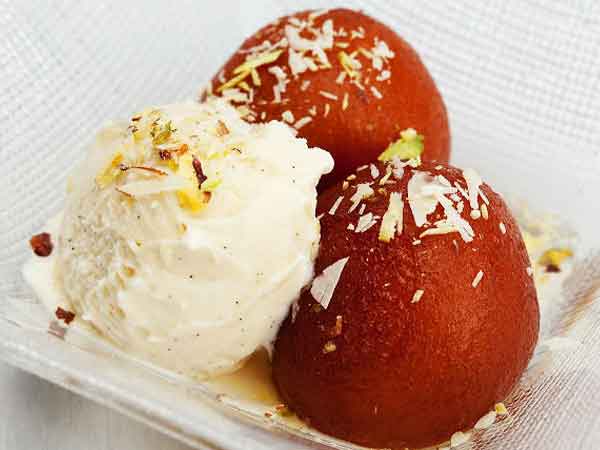 Order Gulab jamun with Ice-cream Online - Masala Bar And Grill Berwick