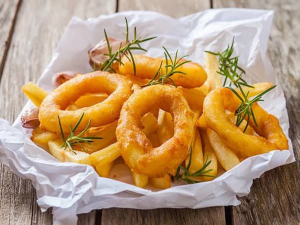 Order 6 Calamari & Medium Chips Online - Demo Restaurant