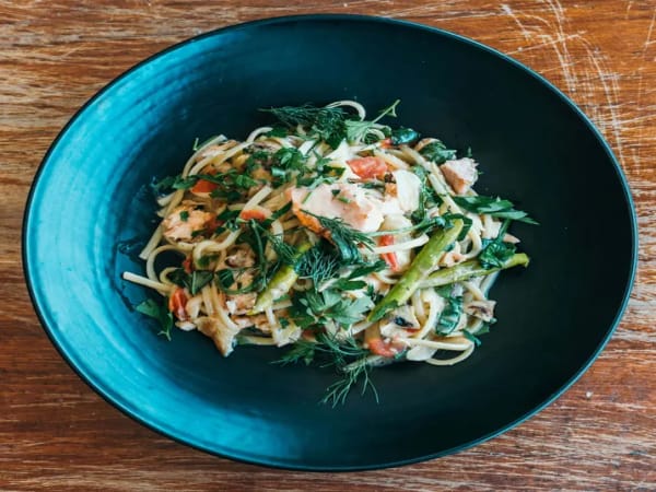 Order LINGUINE WITH TASMANIAN SALMON Online - Rococo Hawthorn