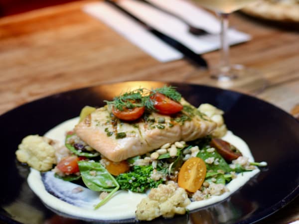 Order GLAZED CHAR-GRILLED FILLET OF TASMANIAN SALMON Online - Rococo Point Cook