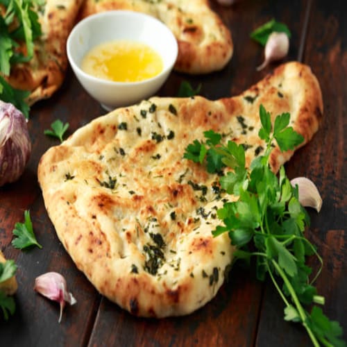Garlic Naan | Soft Tandoori Garlic-Flavoured Bread | Masala Bar & Grill