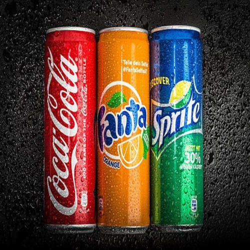 Coke, Diet coke, Sprite, Fanta, Coke Zero