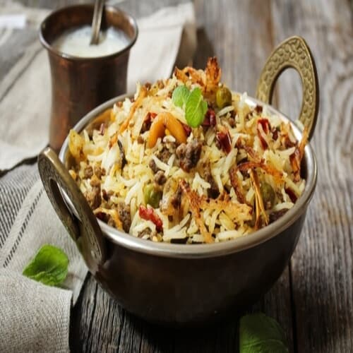 Order Tawa lamb Kheema Pulav  Online - Tawa - The Indian Griddle house