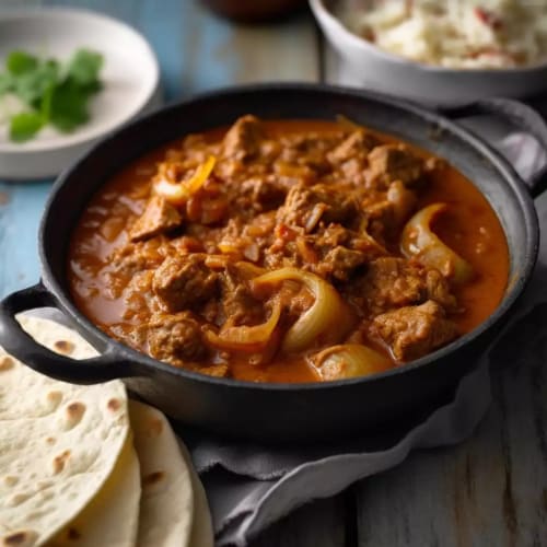 Lamb Curry Cooked with Onion and Indian Spices | Punjabeez Indian Restaurant Hendra