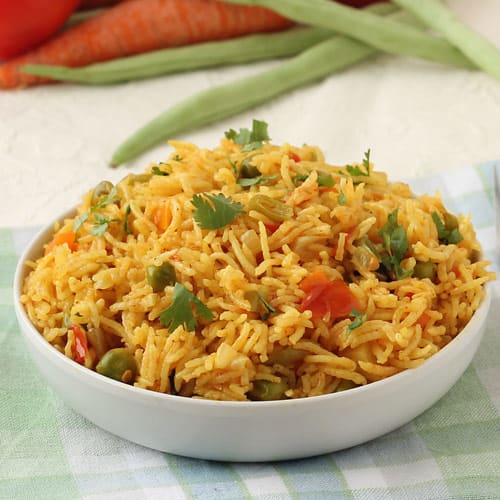 Vegetable Pulao | Light and Aromatic Vegetable Pulao | Aldergrove Indian Bistro
