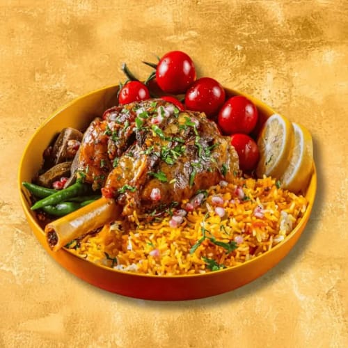 Slow-Cooked Lamb Shank with Aromatic Mandi Rice | Pakka Local