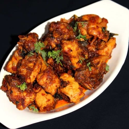 Order ANDHRA CHICKEN FRY STARTER(BONE-IN) Online - Dhamaka Indian Restaurant