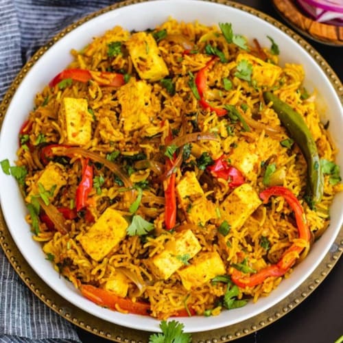 Order Green Mirchi Paneer Biryani Online - Dhamaka Indian Restaurant