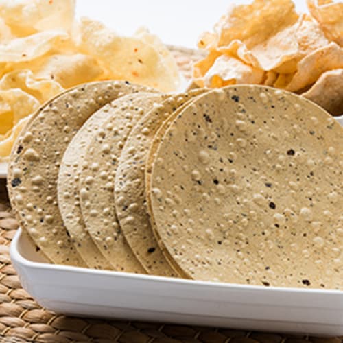 Crispy Indian Lentil Crackers Served with Meals | Dawat The Invitation