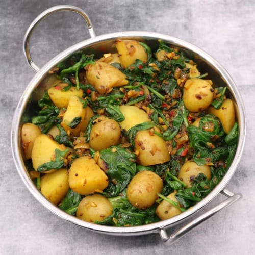 Spinach and Potato Curry with Indian Spices | Dawat The Invitation