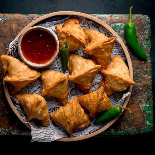 Crispy Indian Samosa Stuffed with Spiced Vegetables | Dawat The Invitation