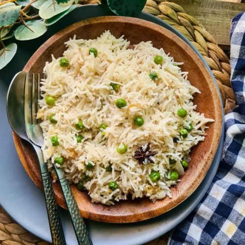 Fragrant Basmati Rice Cooked with Green Peas | Dawat The Invitation
