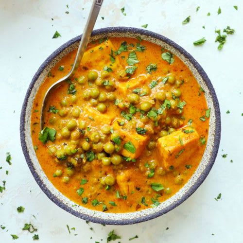 Indian Cottage Cheese and Peas Curry Dish | Dawat The Invitation