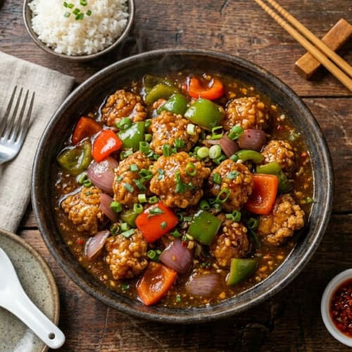 Chicken Manchurian Gravy | Indo-Chinese Chicken in Savory Gravy | Masala Bar & Grill