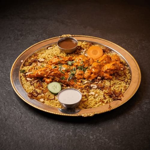 Spicy Fried Fish with Arabian Mandi Rice Platter | Pakka Local