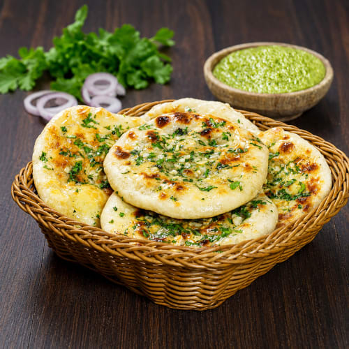 Order GARLIC + CHEESE NAAN (MOZZARELLA) Online - Amritsar Sweets & Chaat