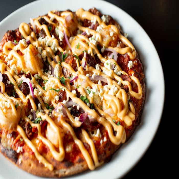 Spanish Prawn Pizza