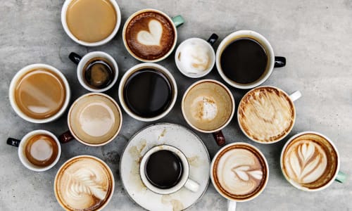 Different types of coffee 