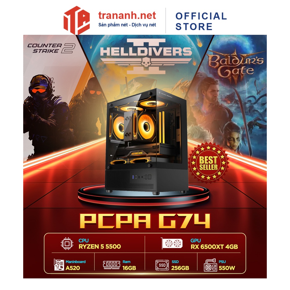 Máy tính PCPA G74 (R5 5500/16GB/RX 6500XT)
