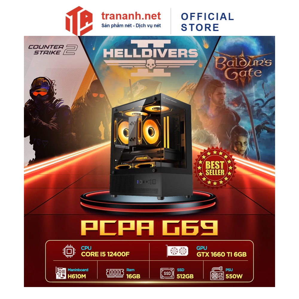 Máy tính PCPA G69 (Core i5 12400F/16GB/GTX 1660 Ti 6GB)