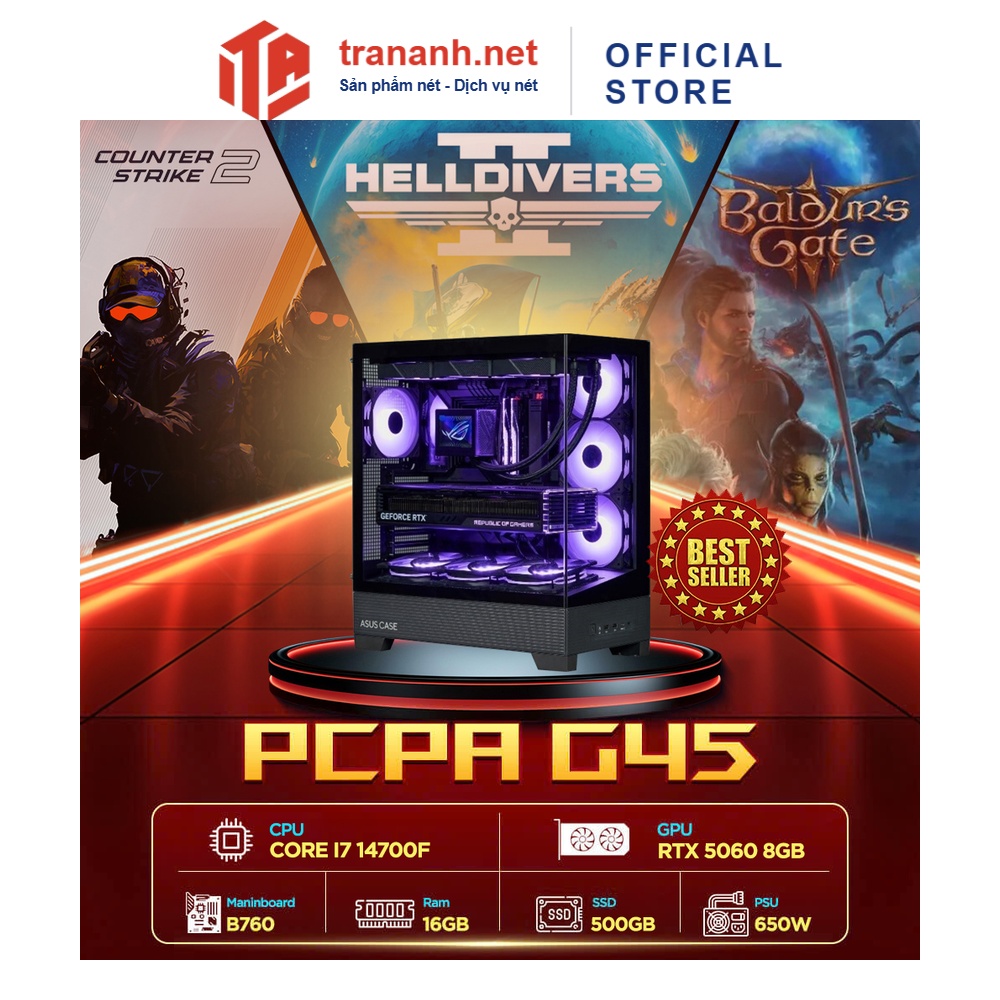 Máy tính PCPA G45 (Core i7/16GB/RTX 5060 8Gb/650W)
