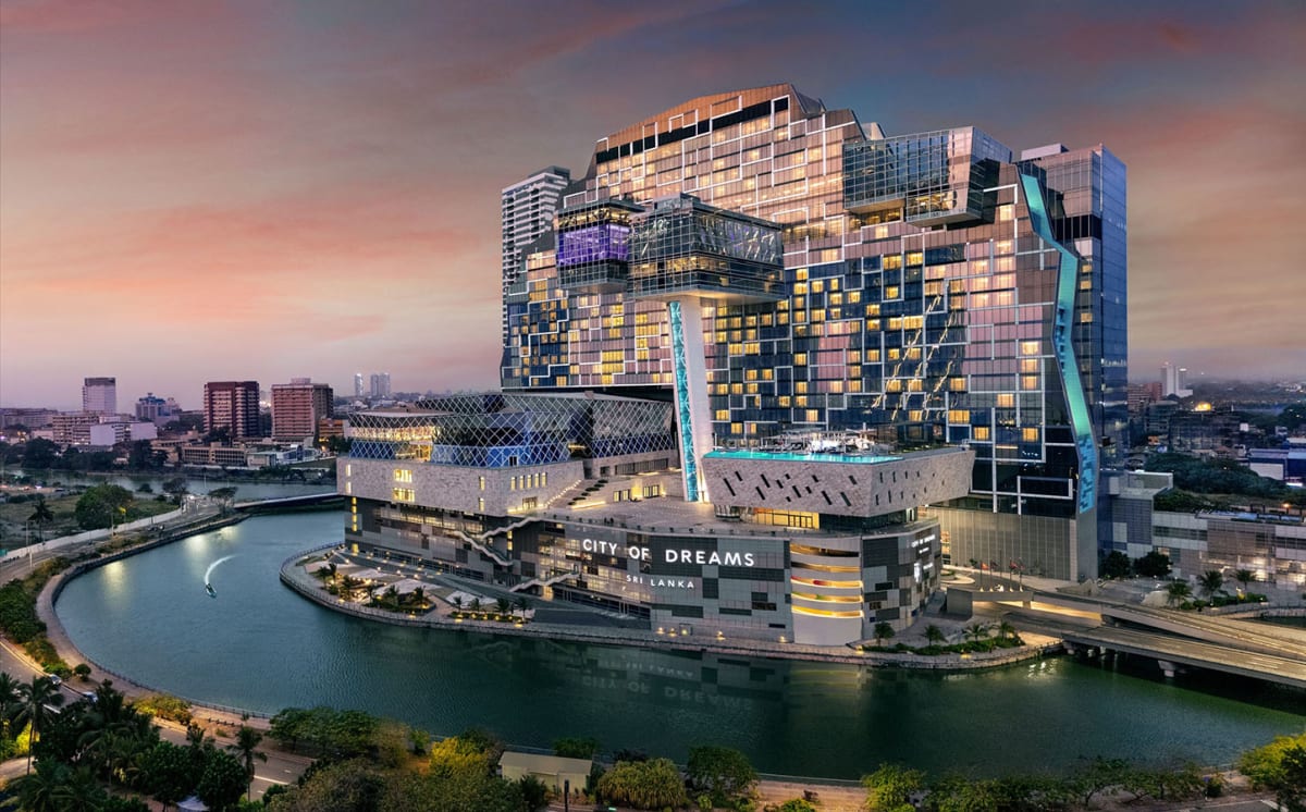 City of Dreams complex exterior at dusk