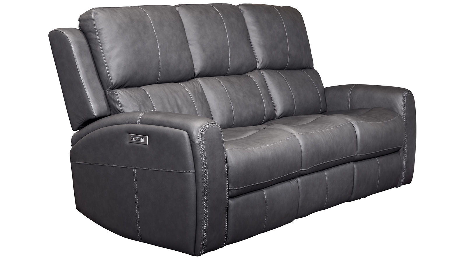 King Cowboy Grey Power Reclining Sofa Gallery Furniture