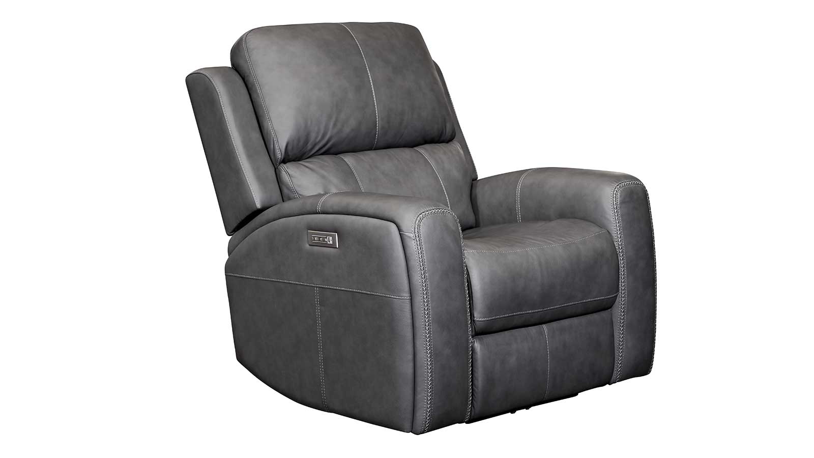 King Cowboy Grey Power Recliner Gallery Furniture