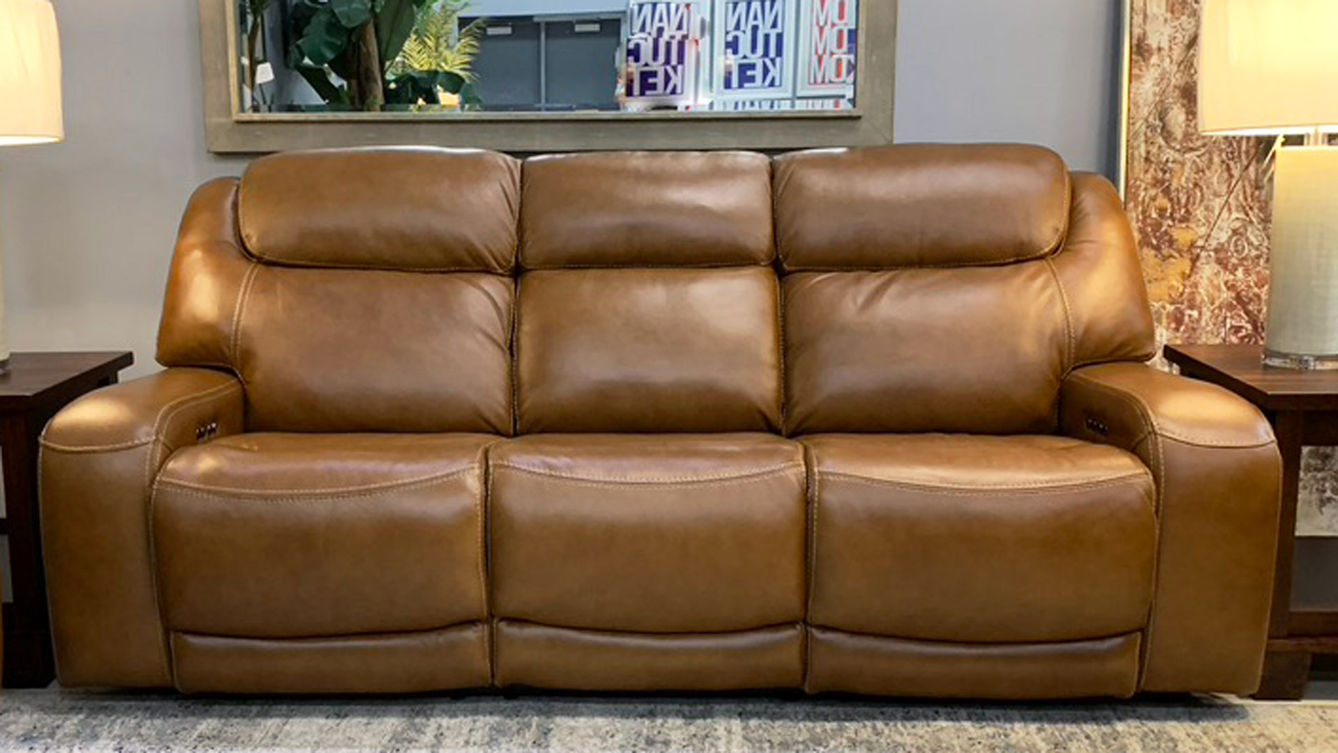 non leather power sofa