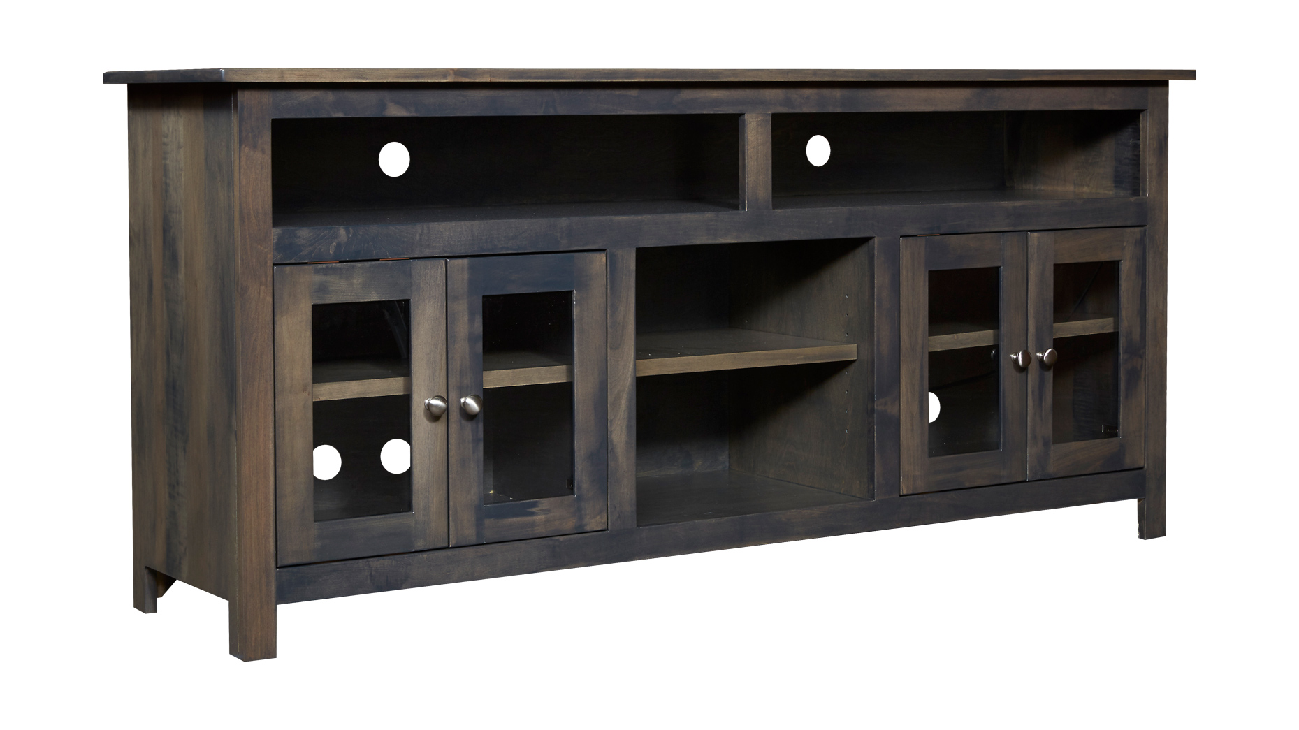 Mission 72" Slate TV Stand Handcrafted Amish Solid Wood Furniture