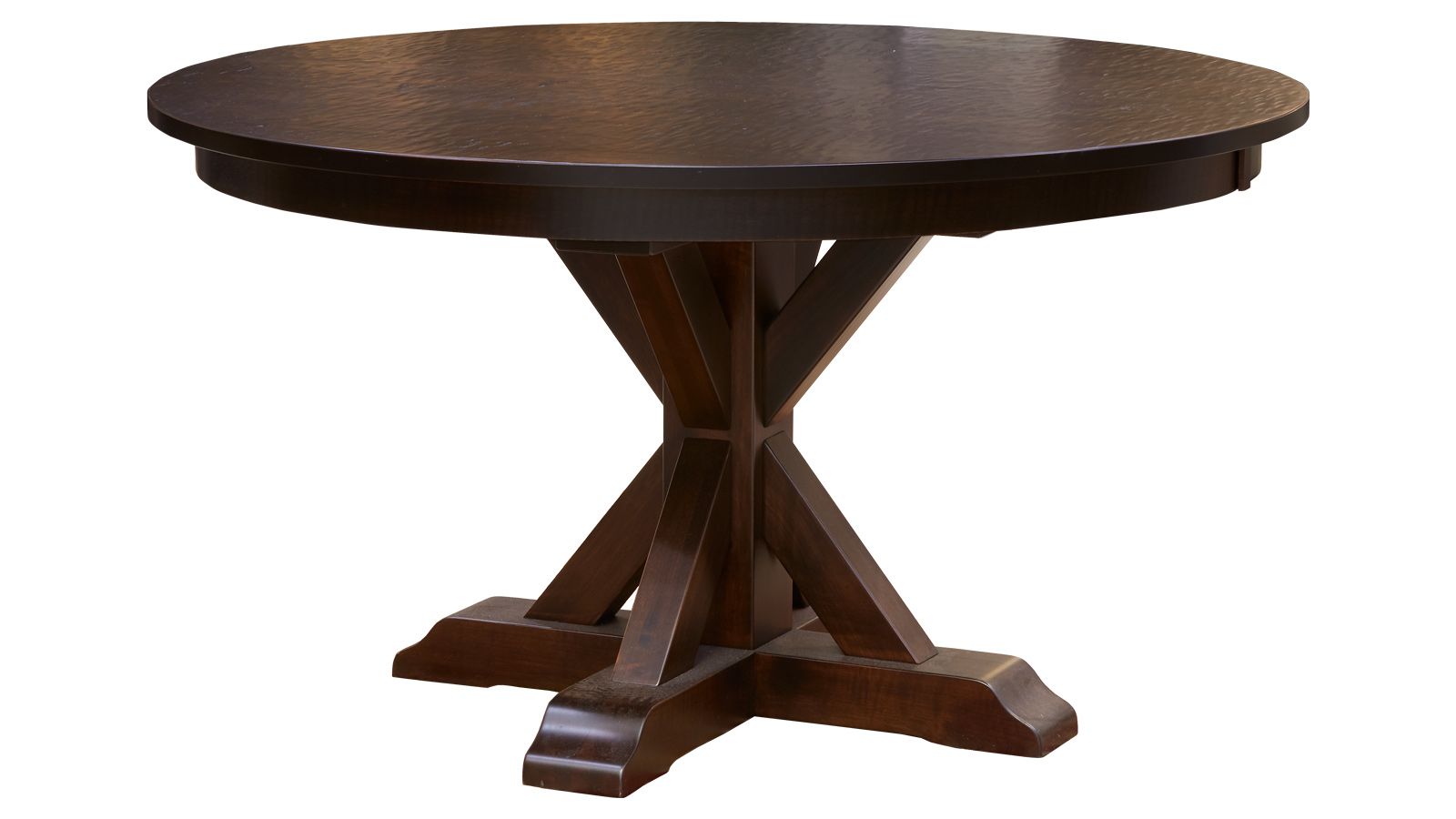 Henderson 48" Hand Planed Round Dining Table Handcrafted Amish Solid