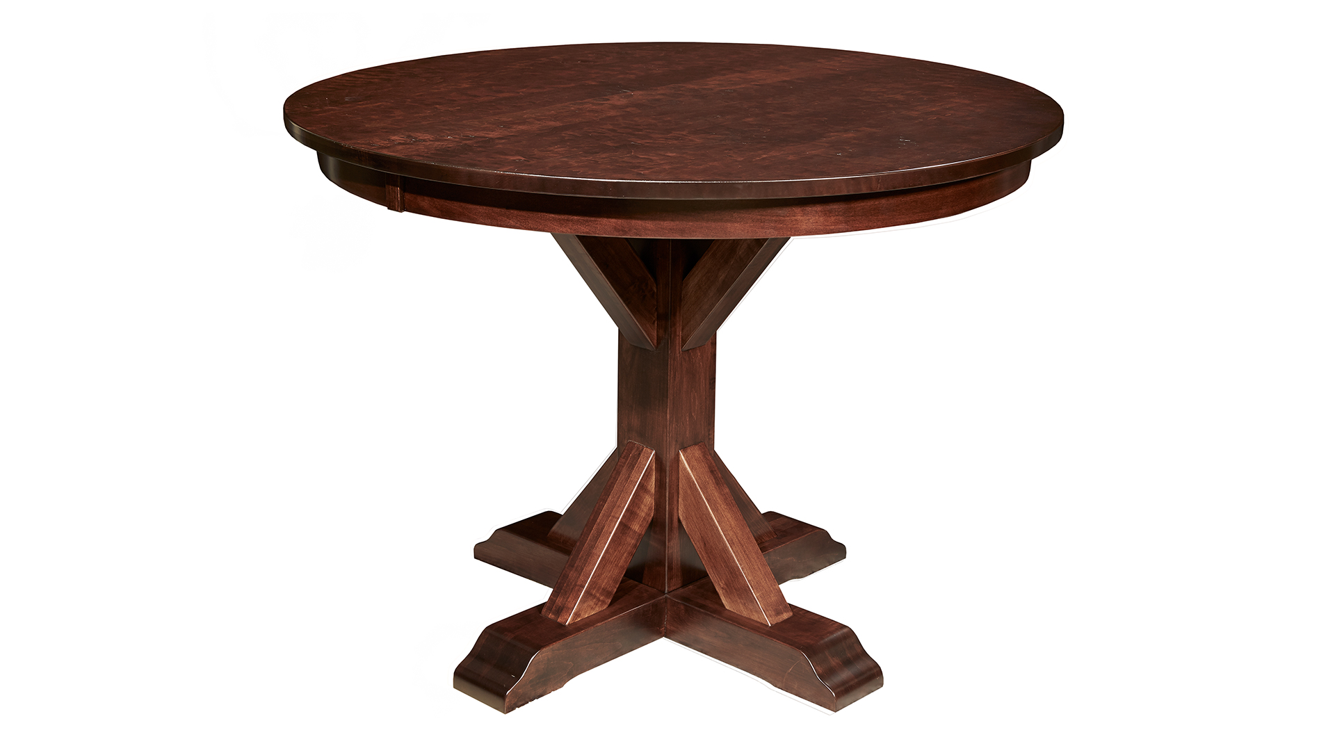Henderson 48" Hand Planed Round Counter Height Table in Asbury Stain