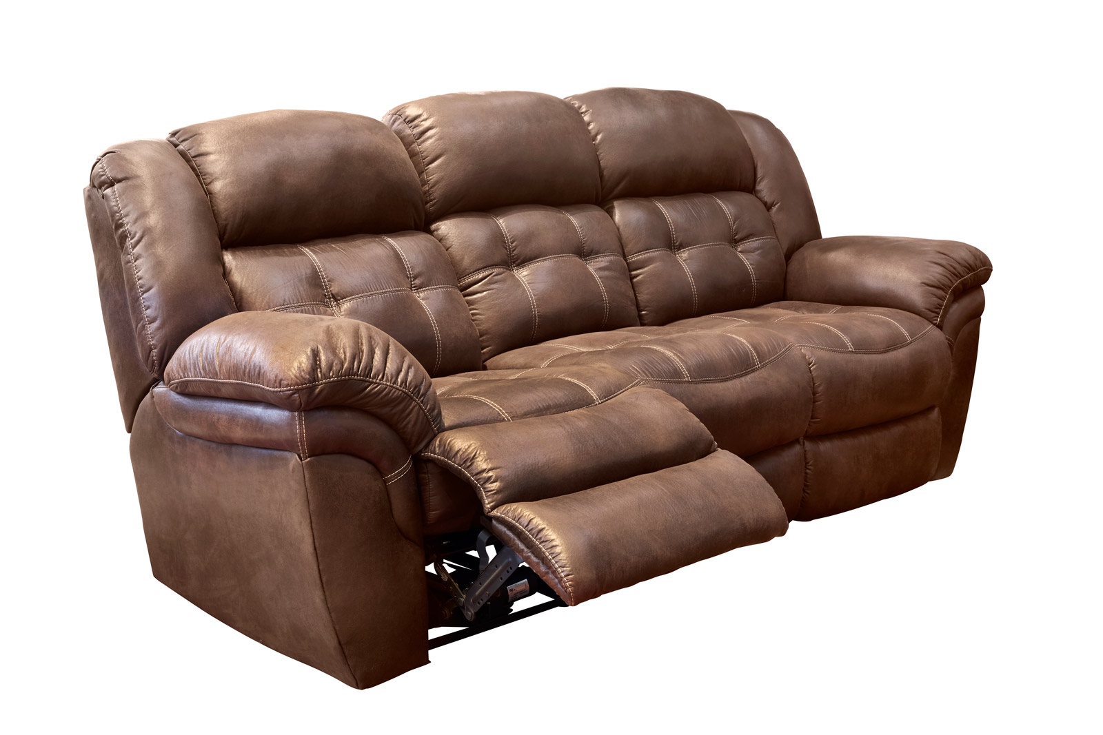 espresso leather reclining sofa