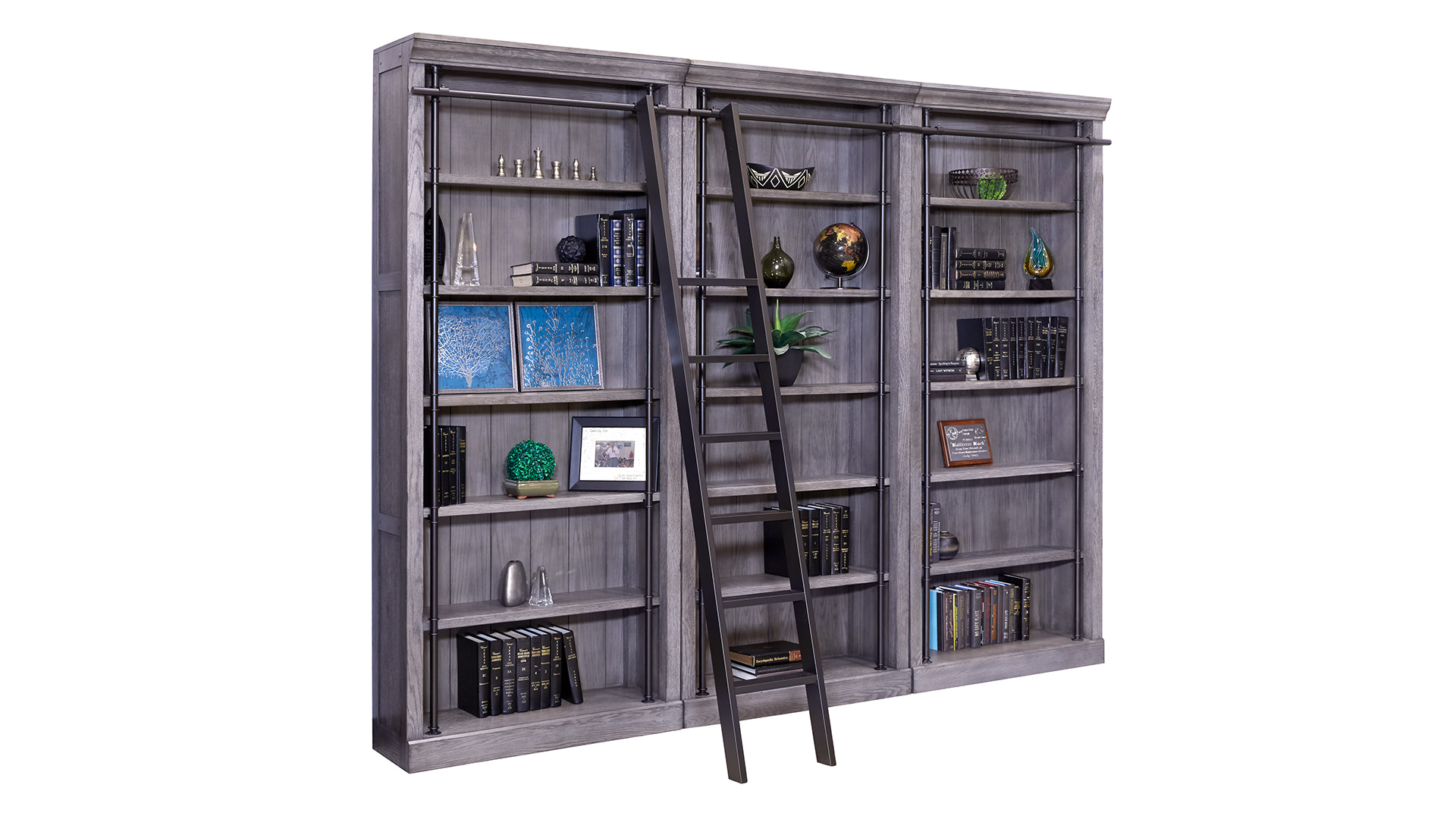 Avondale Rustic Bookcase and Ladder