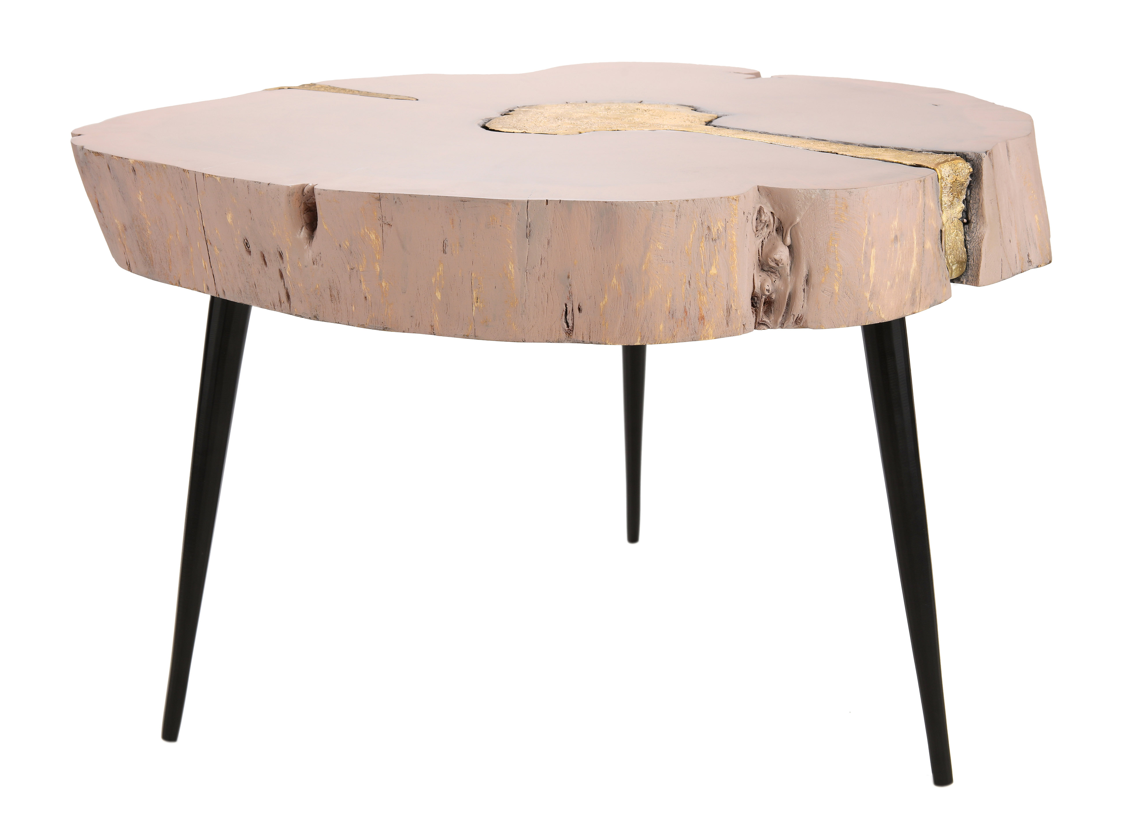 Timber Pink And Brass Coffee Table