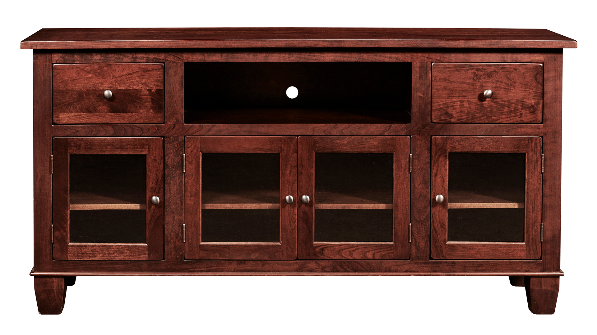 Heights Blvd 62" TV Console Handcrafted Amish Solid Wood Furniture
