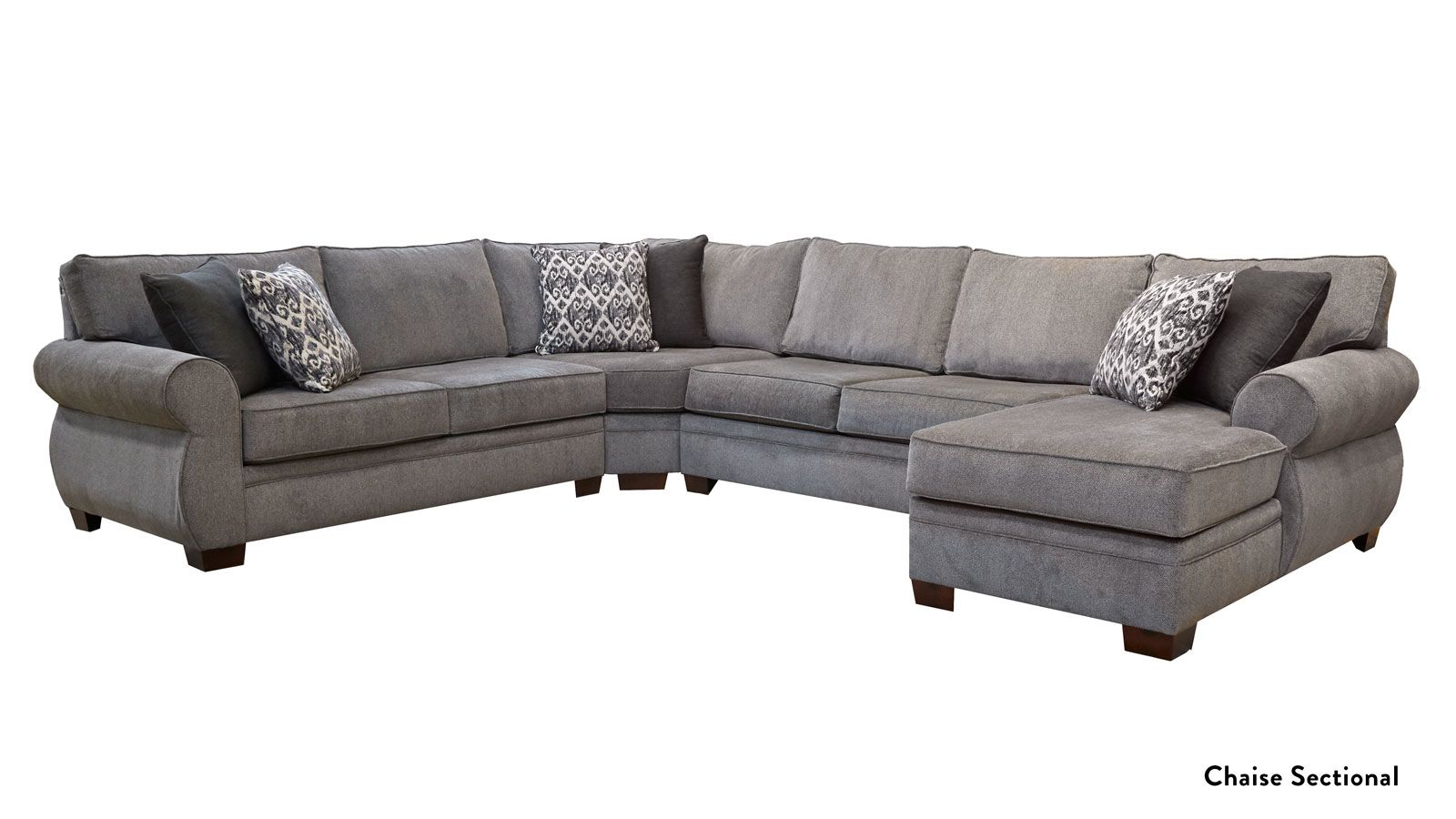 High back clearance sectional with chaise