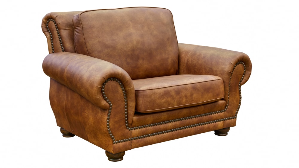 Carnegie Fawn Leather Chair