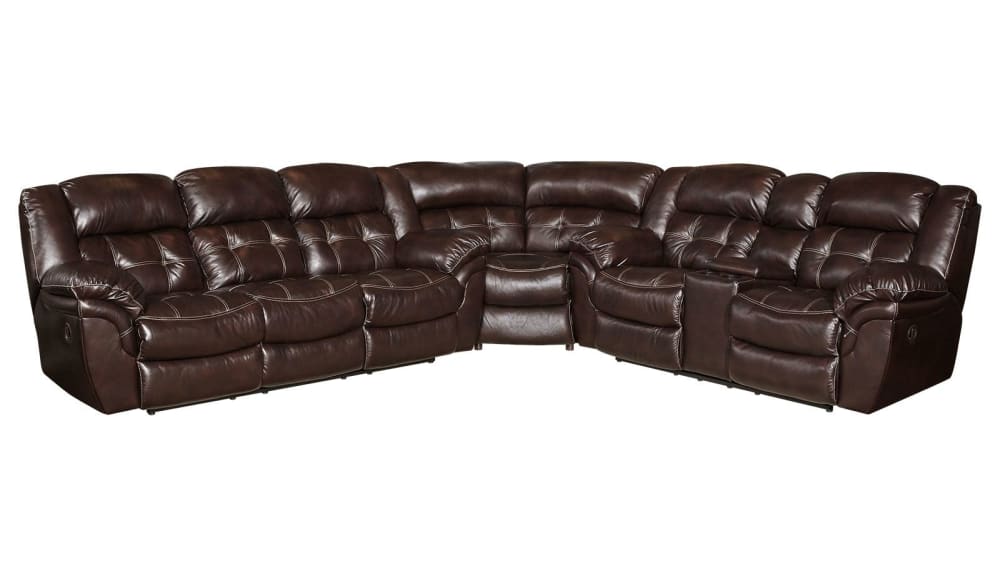 Achieve Leather Power Reclining Sectional