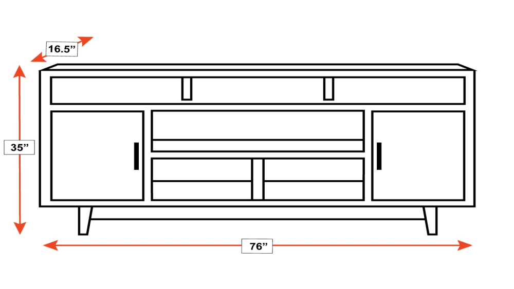 Grassland 76'' TV Console