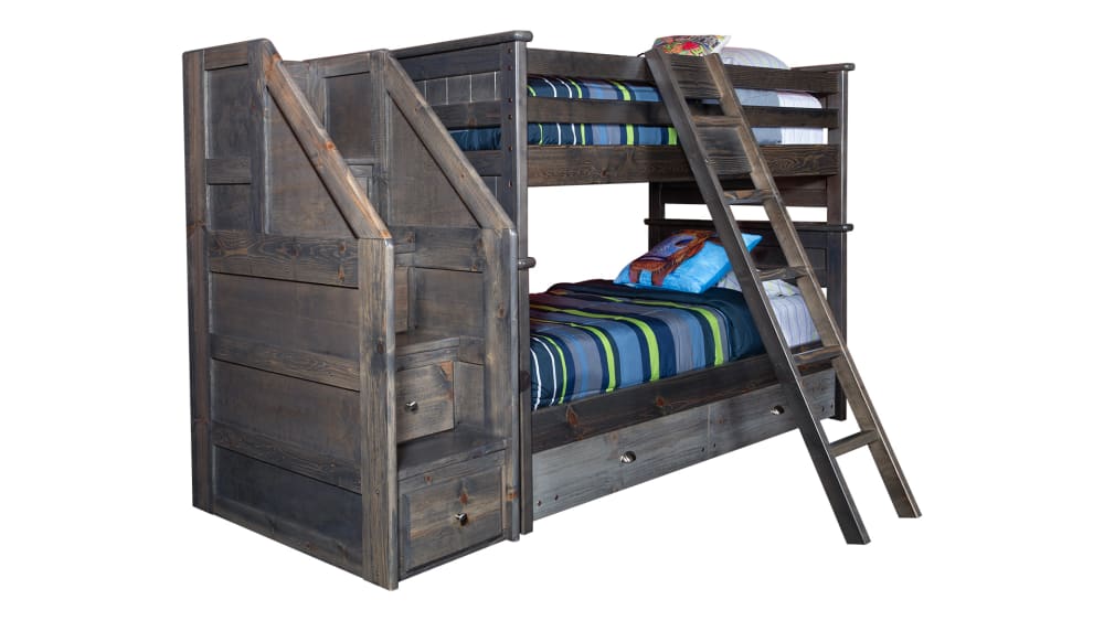 Turkey Creek Rustic Gray Full over Full Bunk Bed