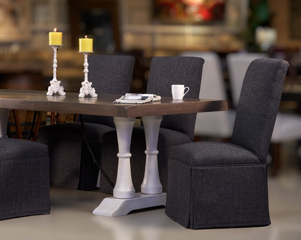 Hampton Charcoal Skirted Dining Chair