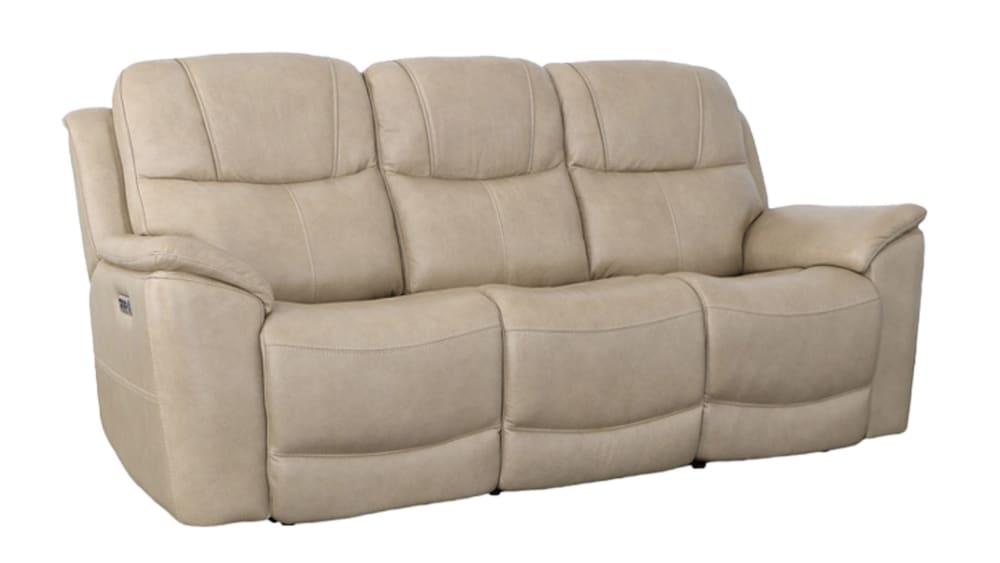 Adobe Leather Power Reclining Sofa With Power Headrest