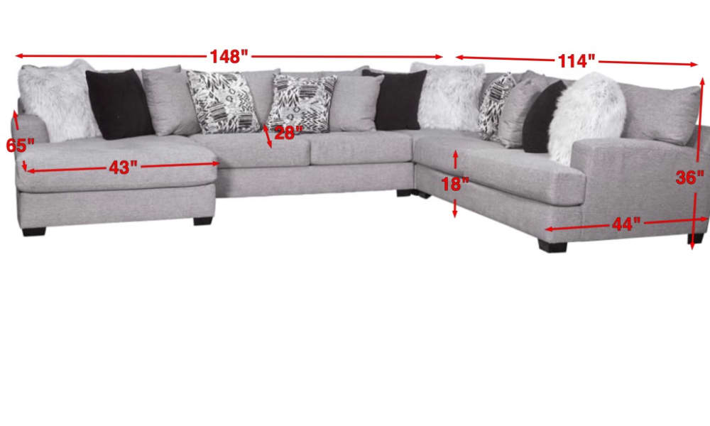 Avenger Dolphin  LAF  Chaise Sectional