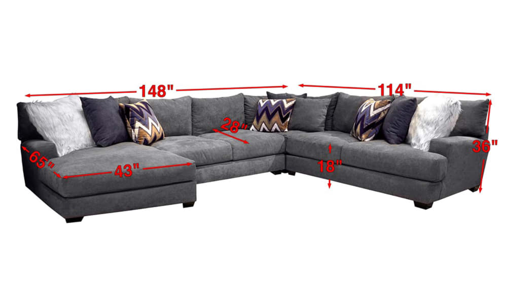 Sensation Charcoal LAF Sectional