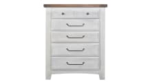 Alabaster Two Tone Arch 5-Drawer Chest