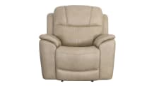 Adobe Leather Power Recliner With Power Headrest