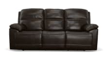 Secretariat Burgundy Leather Power Reclining Sofa With Power Headrest