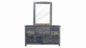 Turkey Creek Rustic Gray Dresser and Mirror