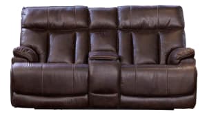 Clive Brown Power Reclining Loveseat with Console